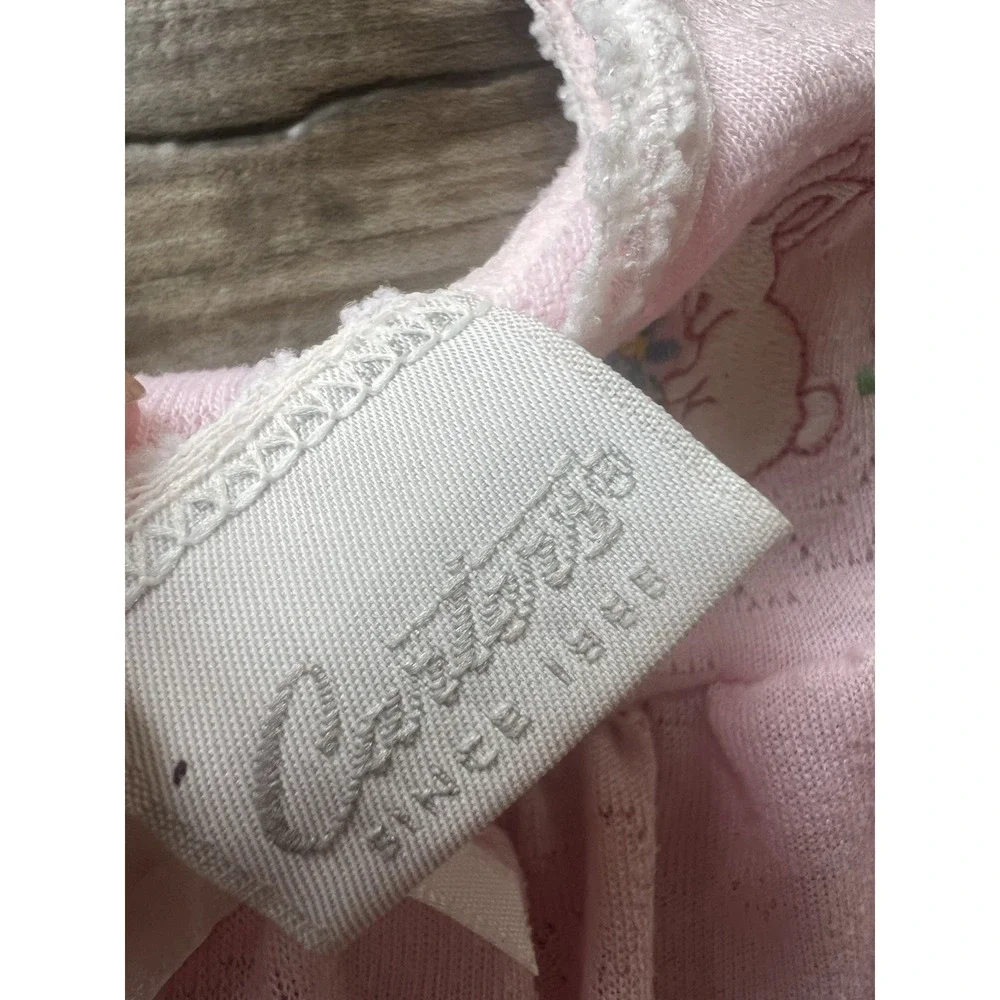 Vintage 2 Piece Carters 4t Girls Toddler Pajamas Bows Croquet Cottage Core‎ Lace